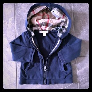 Baby Burberry Zip up hoodie sweatshirt 9months